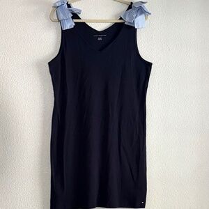 Tommy Hilfiger Blue V-Neck Sleeveless Dress
